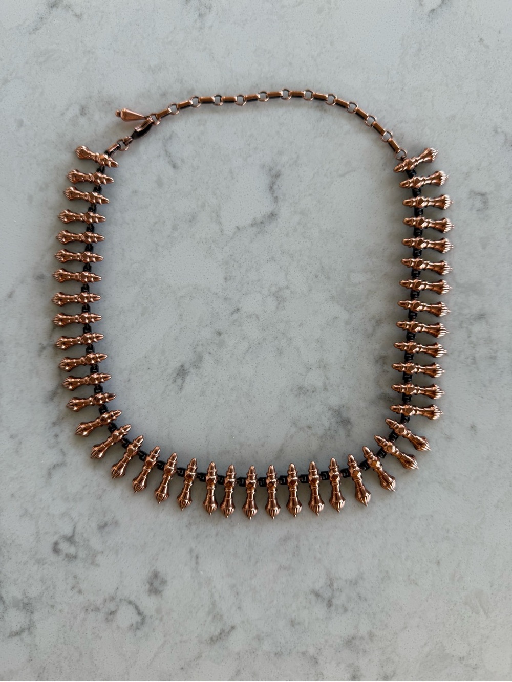 Vintage Renoir Copper Cleopatra Style Necklace - Fashion Jewelry